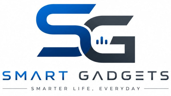 Smart Gadgets logo with blue and gray design on a white background